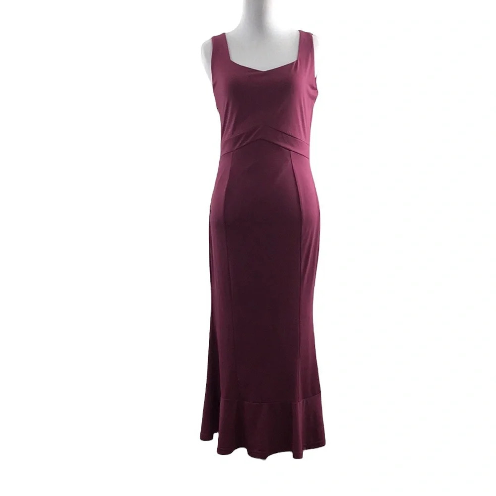 Kimi + Kai Kora Mermaid Maternity Dress Womens XS Sleeveless Flounce Hem